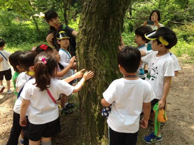 초안산으로 나간 숲유치원 활동